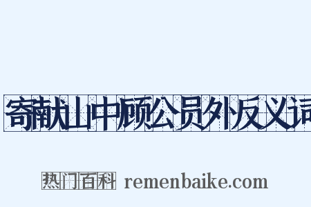 寄献山中顾公员外反义词是什么意思的图片